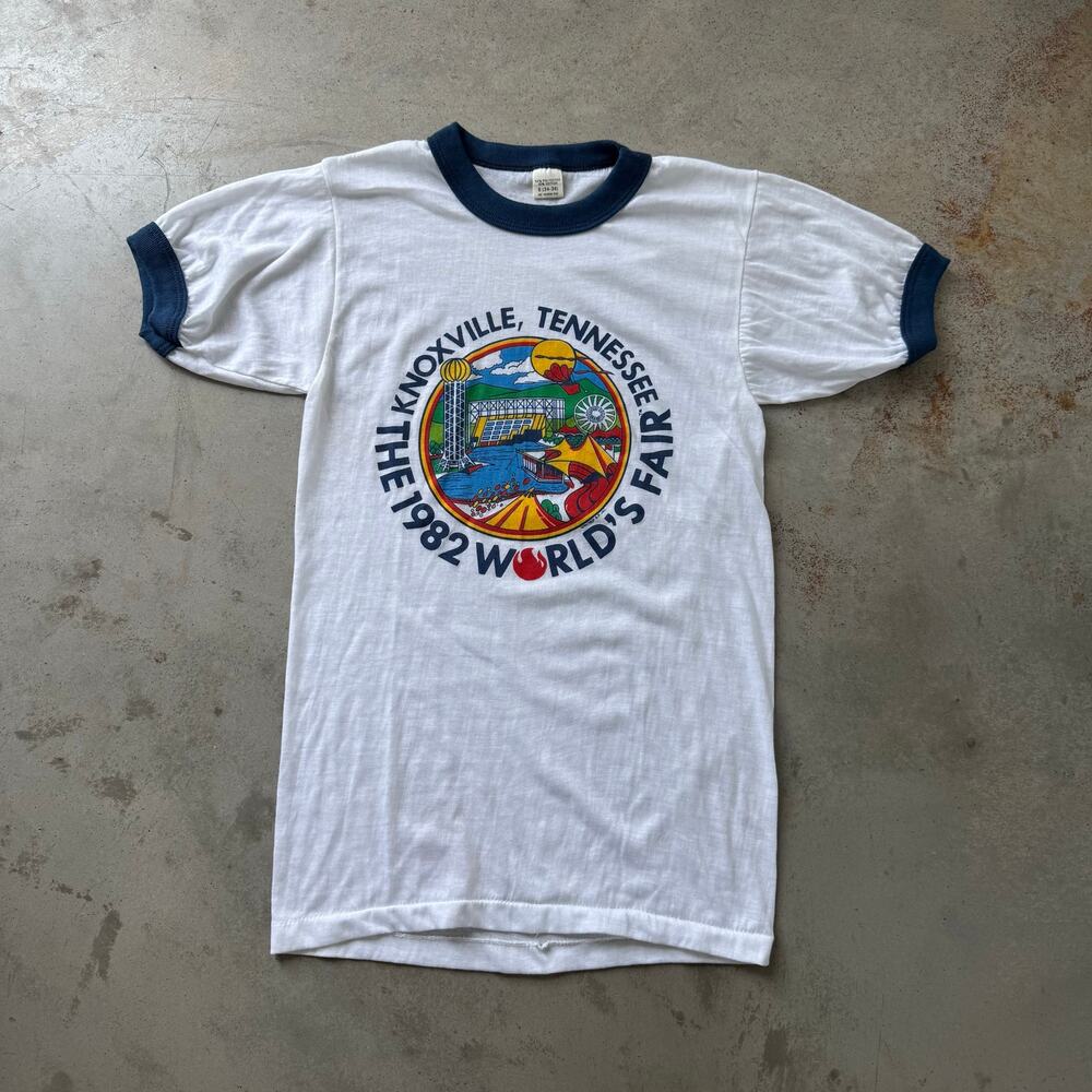 Vintage 80’s World’s Fair Knoxville Classic Retro Ringer T-shirt Size Small